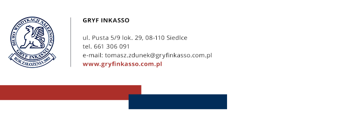 Stopka Gryf Inkasso - dane kontaktowe