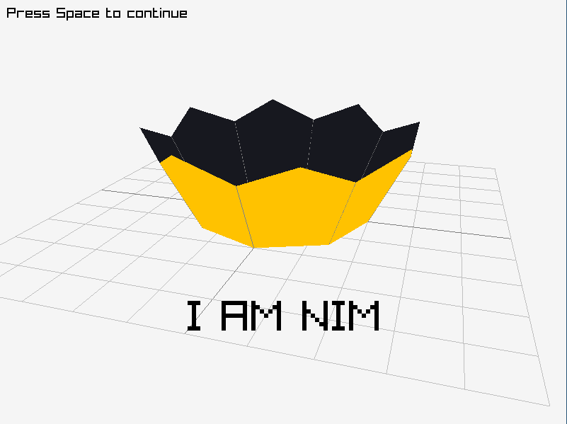 Nim crown drawn with polygons