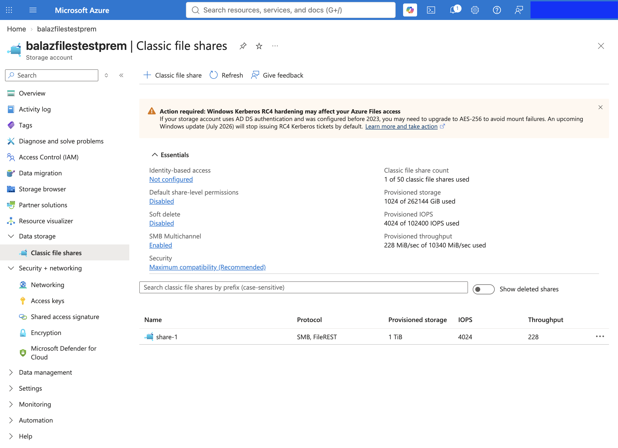 Create a file share