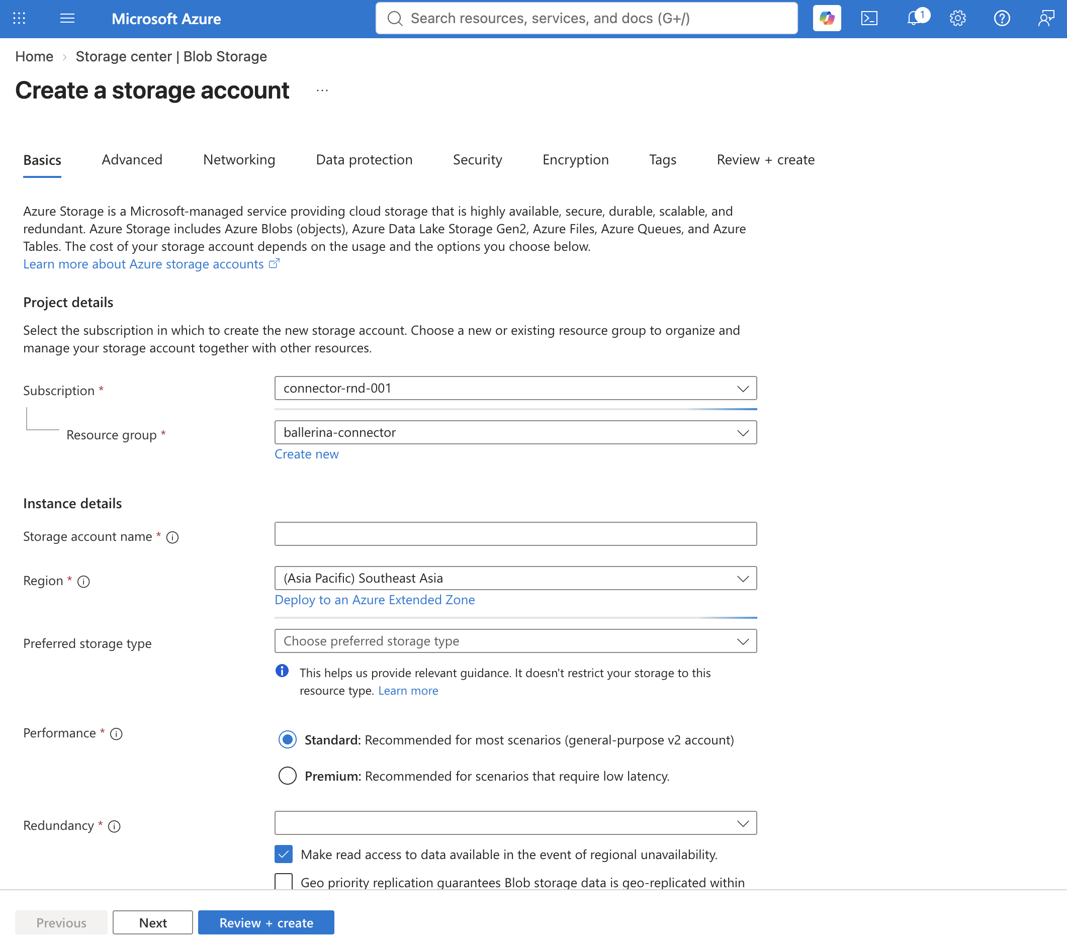 Storage account basics