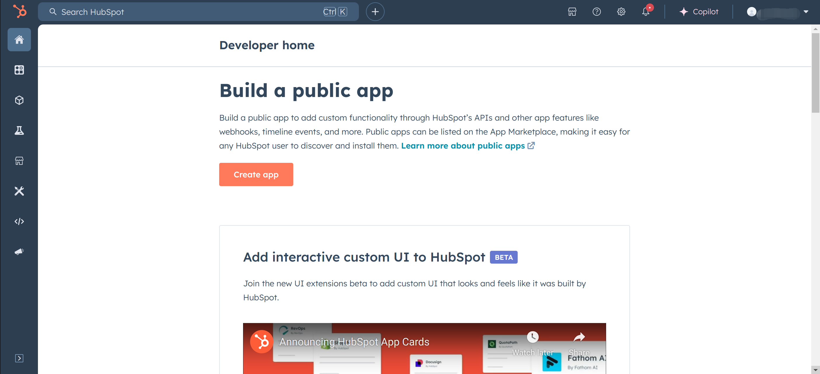 Create public app