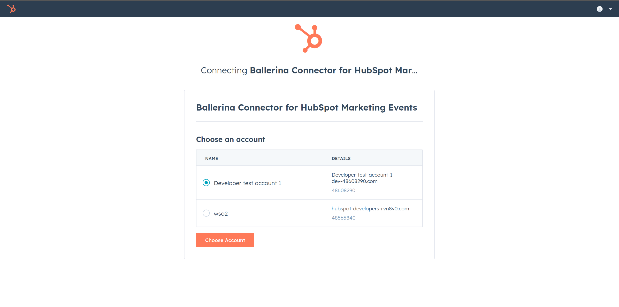 Hubspot developer portal