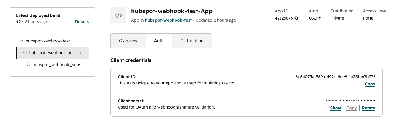 App Client Secret