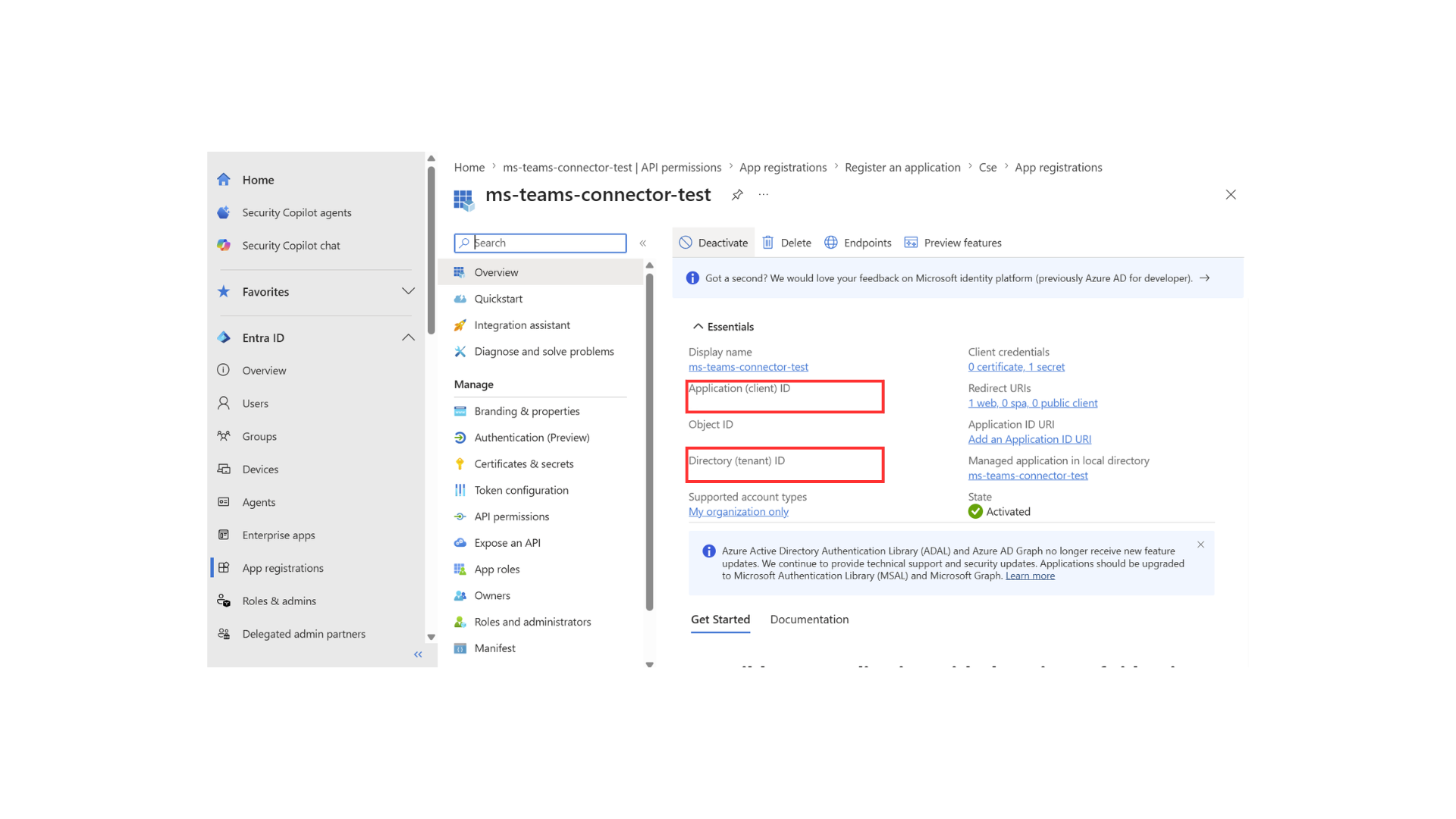Overview of application