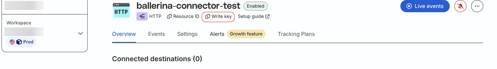 Copy the source write key
