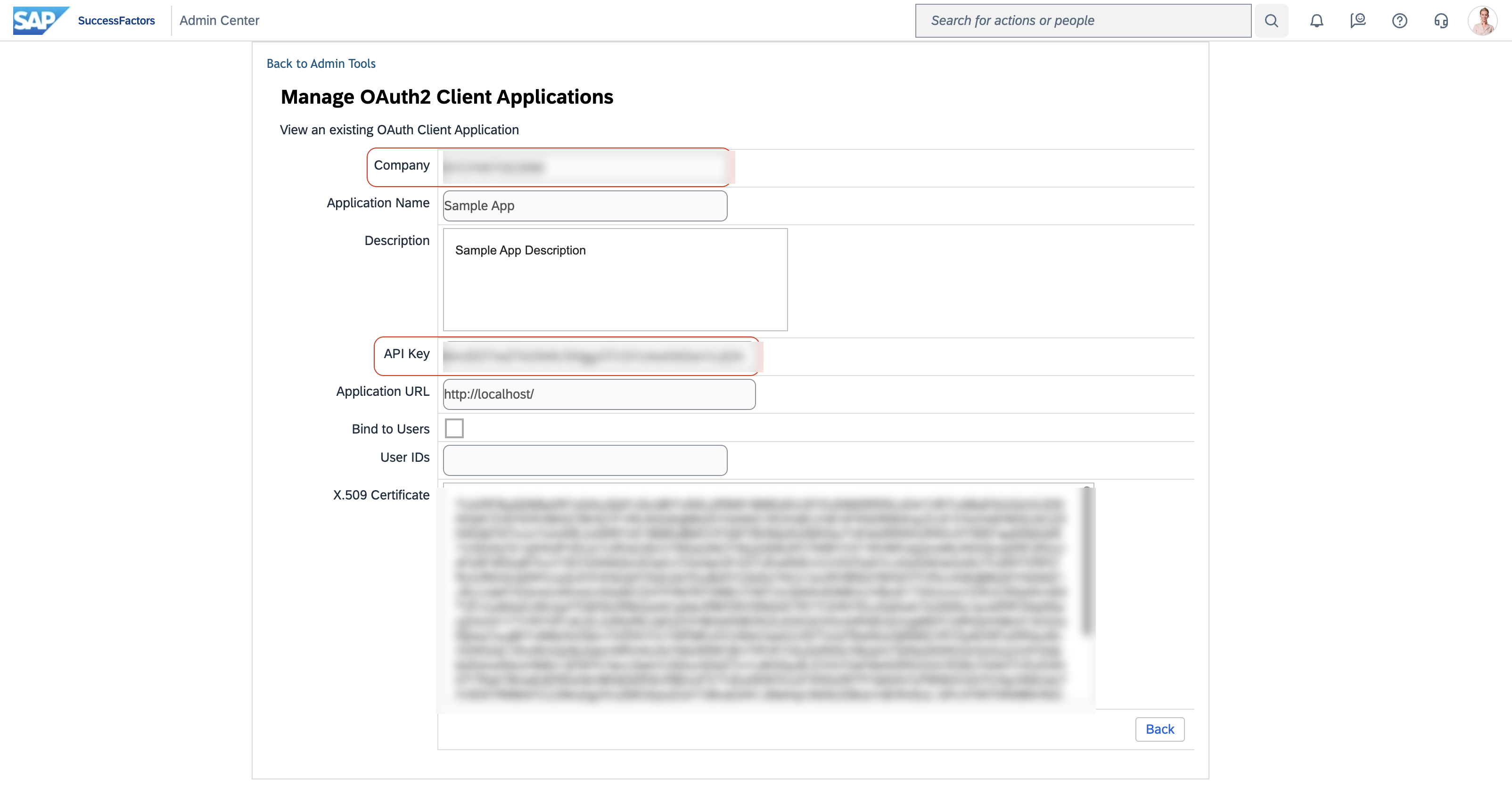 View a registered OAuth2 client application