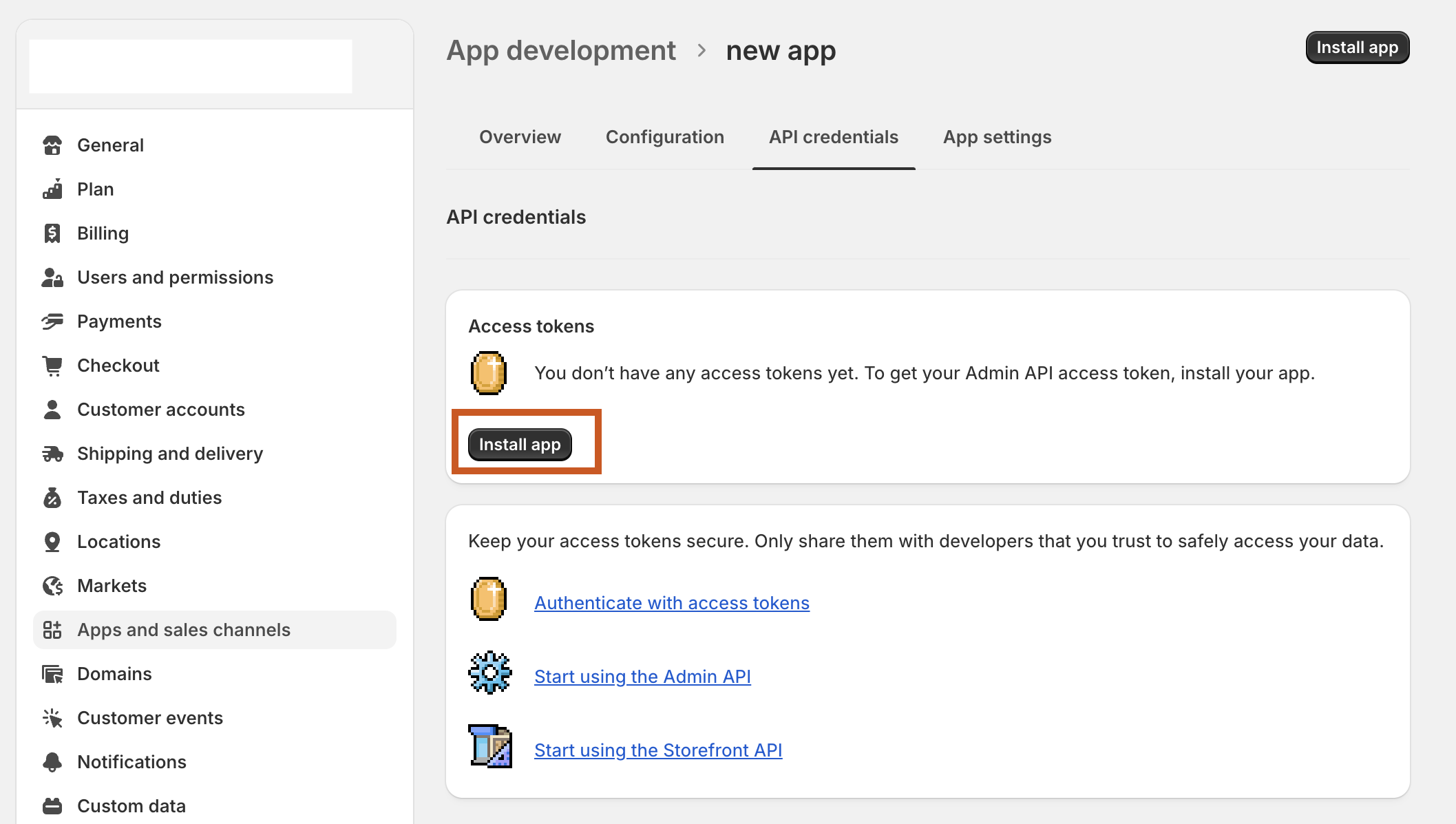 Add access token