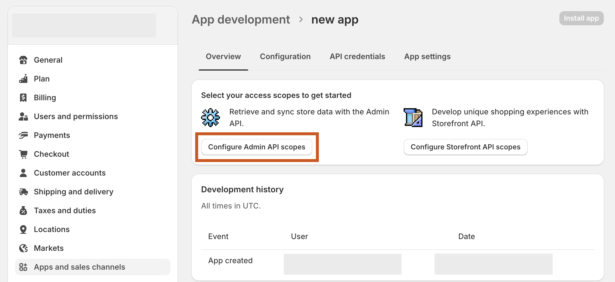 Configure API scopes
