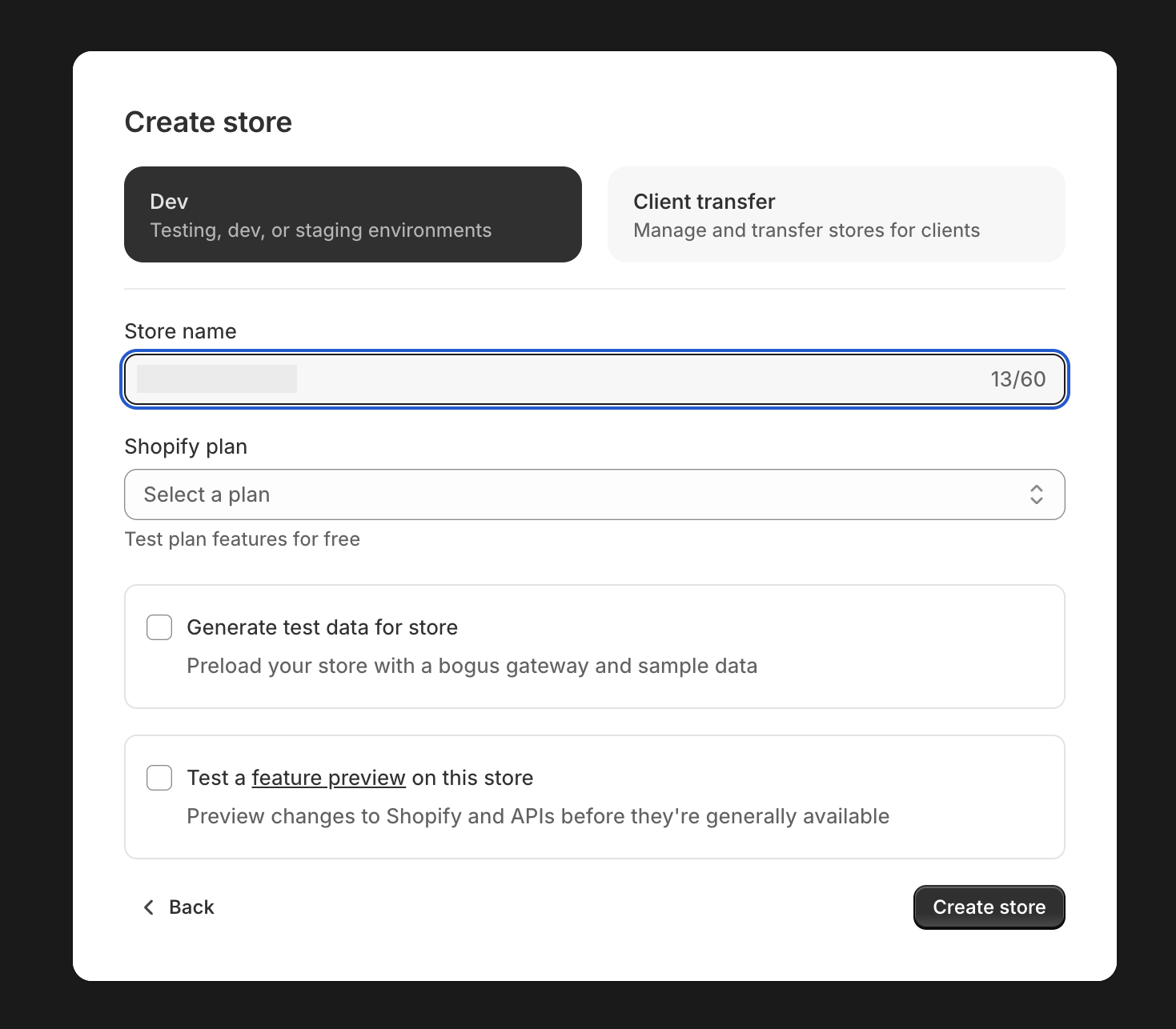 Store Configurations