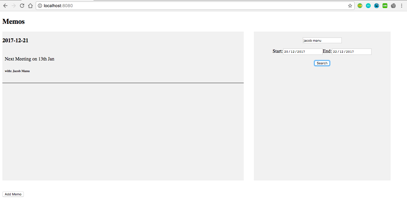 Search Memo Search