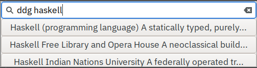 Search for "hello world" on duckduckgo