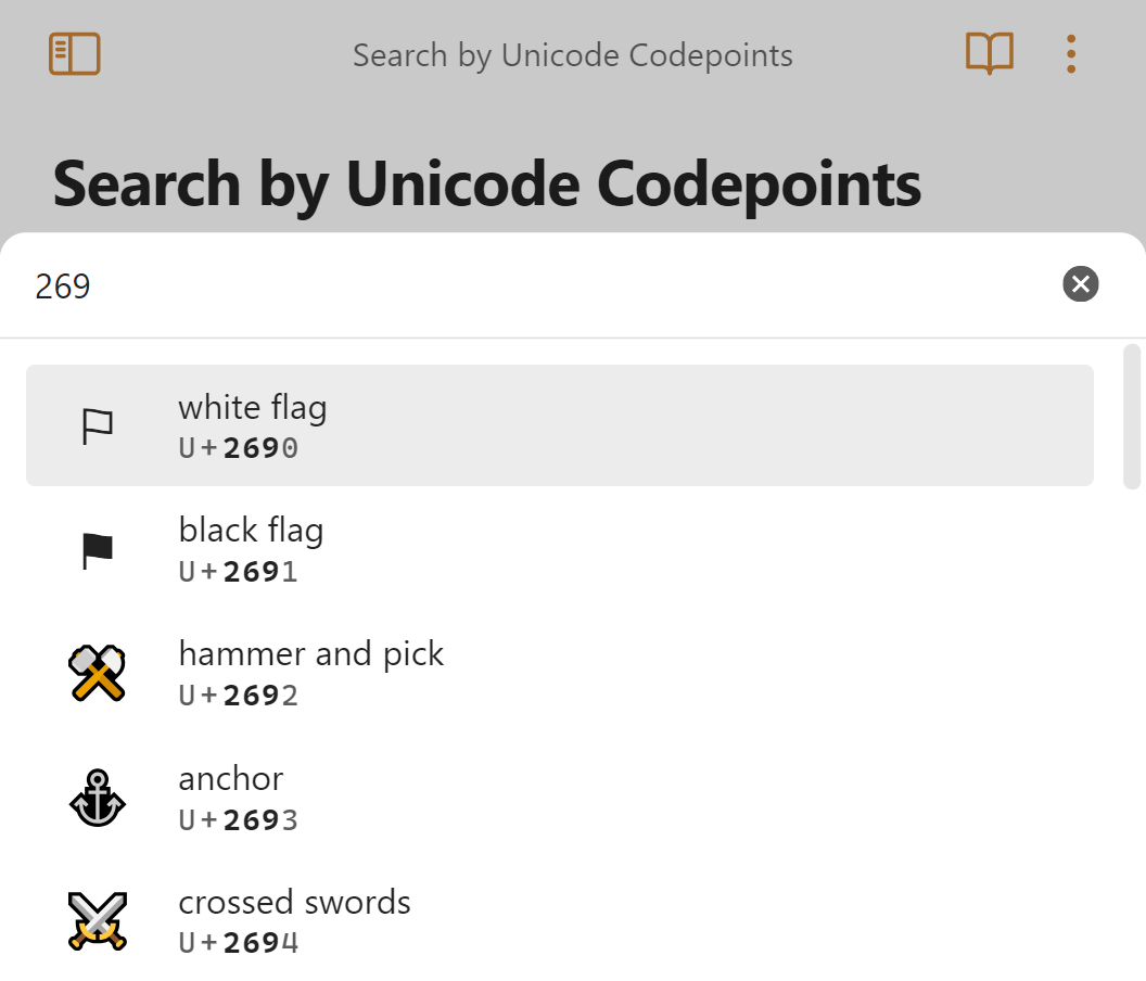 Search '269' mobile preview