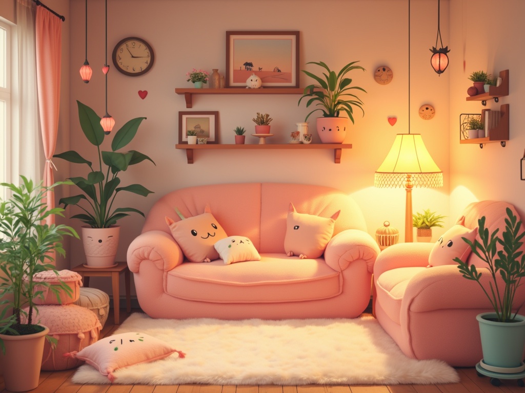 Cozy Kawaii Living Room