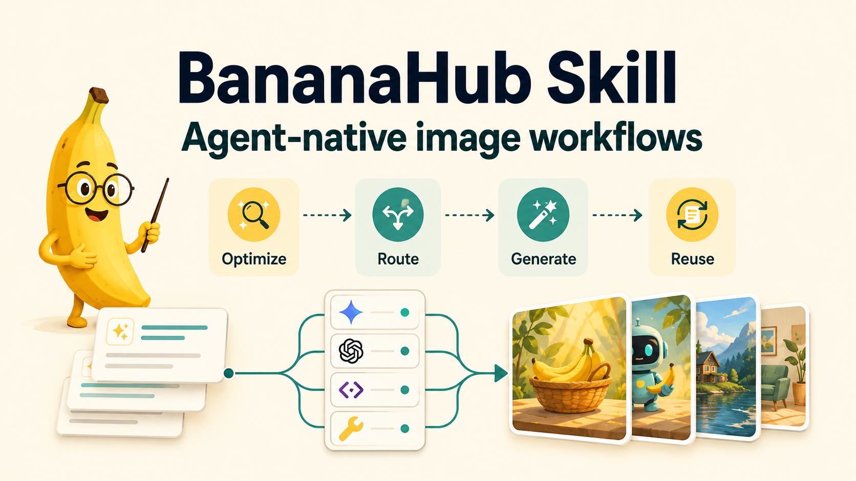 BananaHub Skill hero: agent-native image workflows