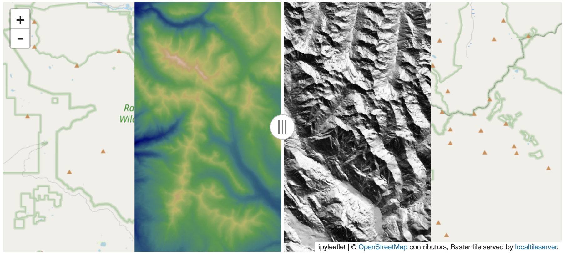 https://raw.githubusercontent.com/banesullivan/localtileserver/main/imgs/hillshade_compare.png