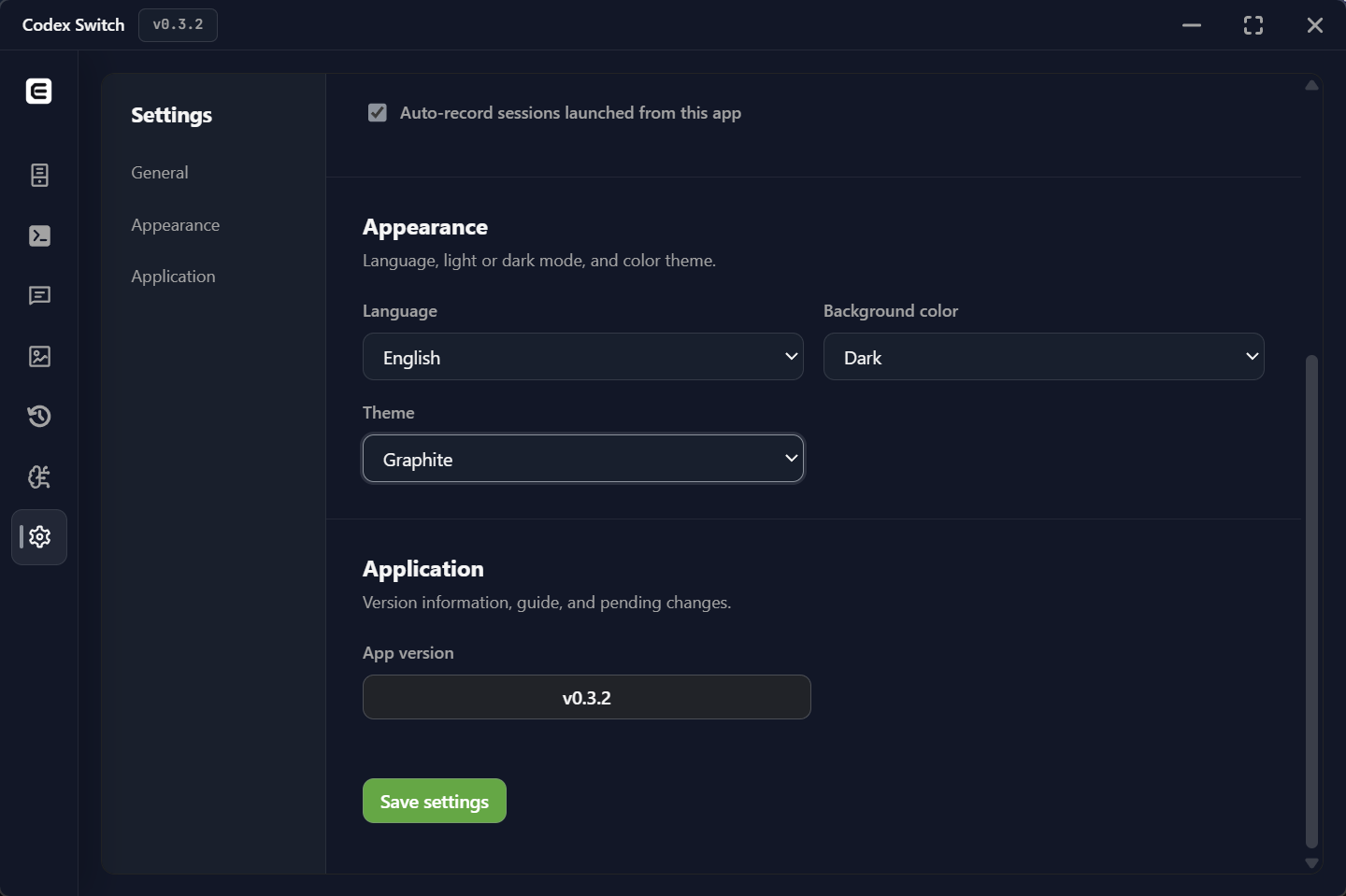 Different app themes