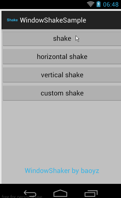 GitHub - baoyongzhang/WindowShaker: android window shake · GitHub