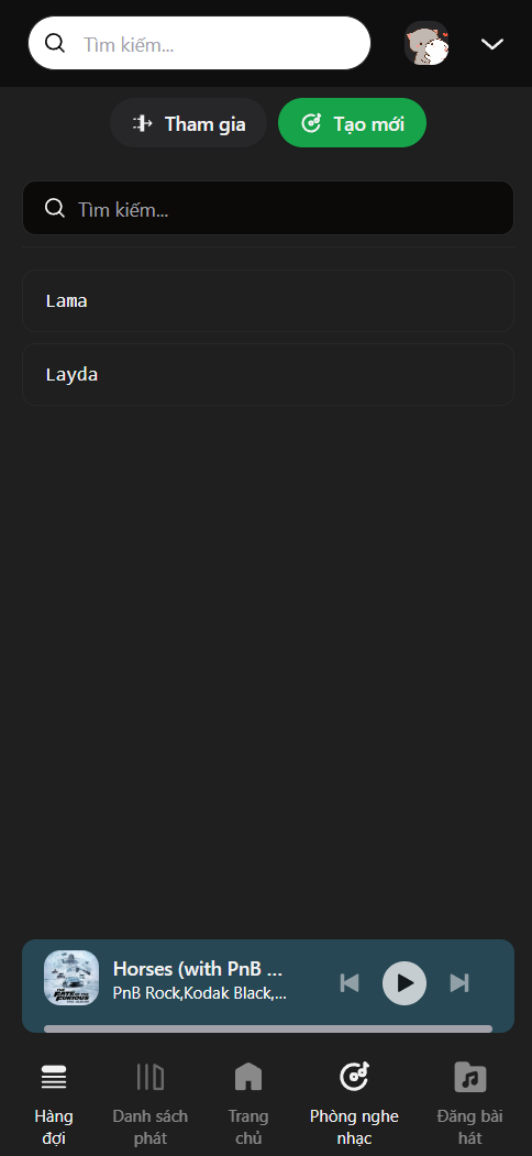 Mobile Room List Mobile Room List