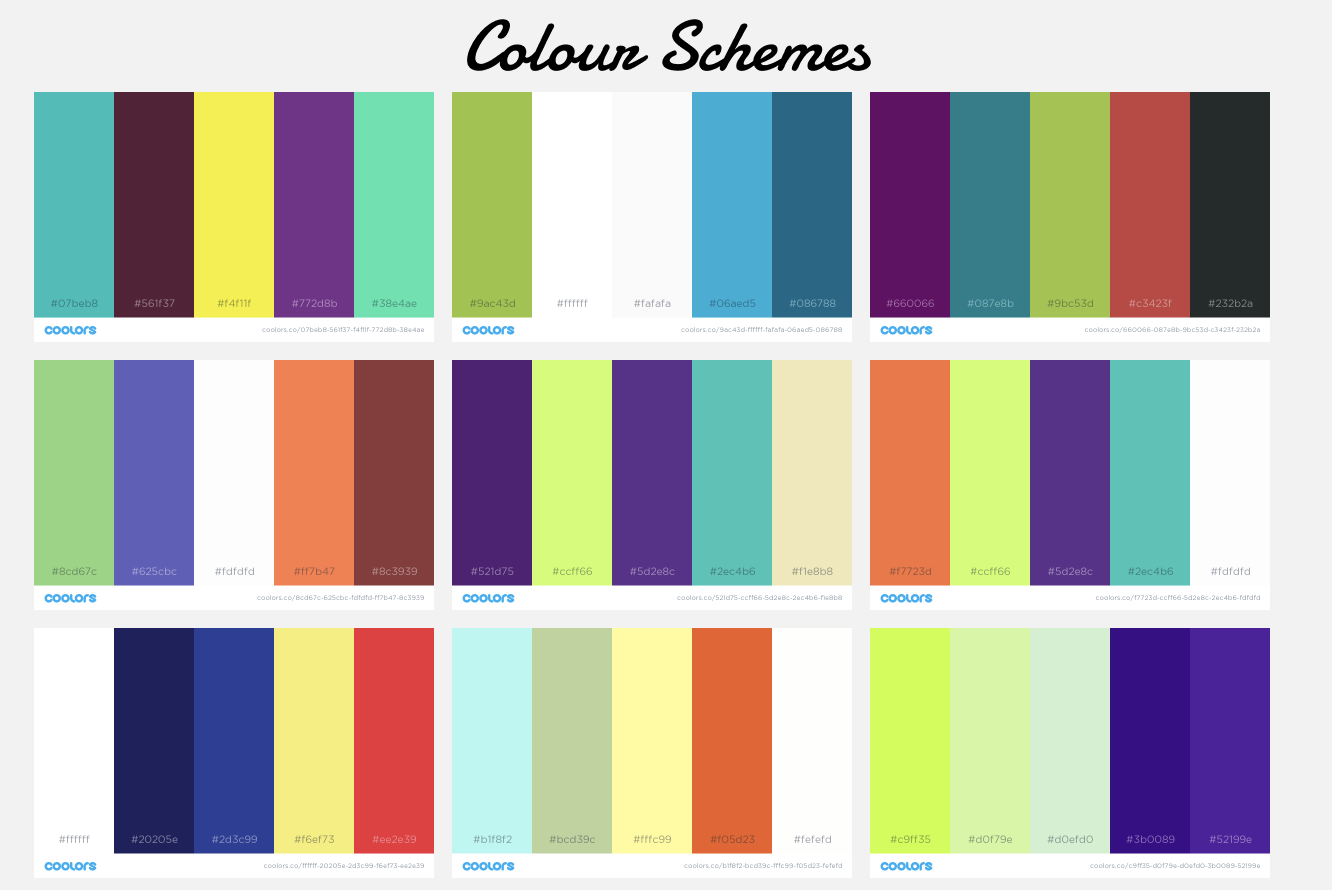 Colour Schemes