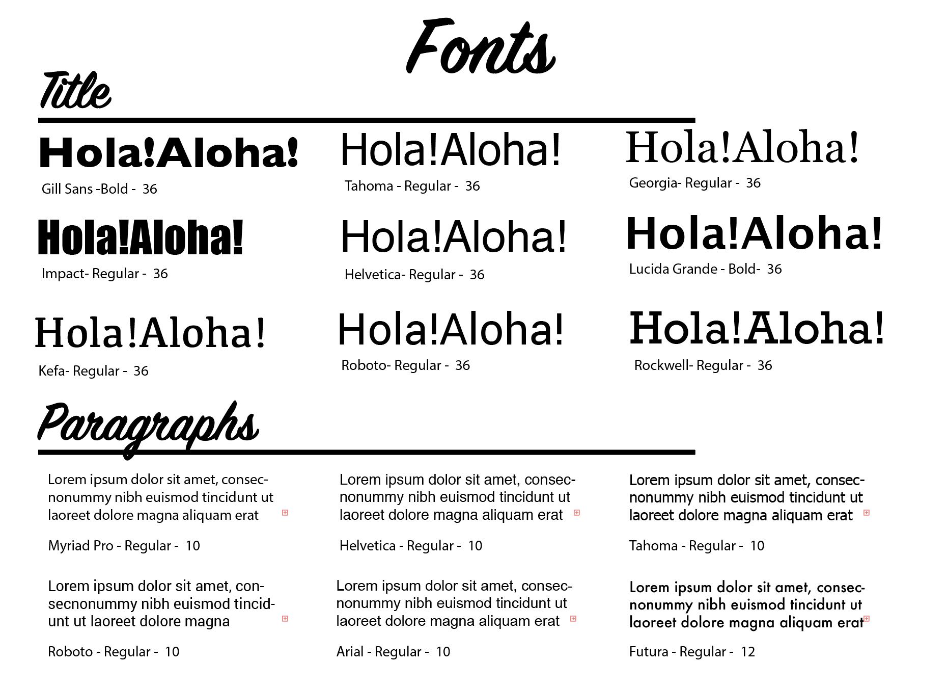 Fonts