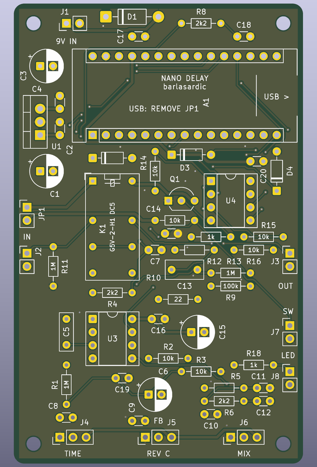 Nano delay pedal, from the project README