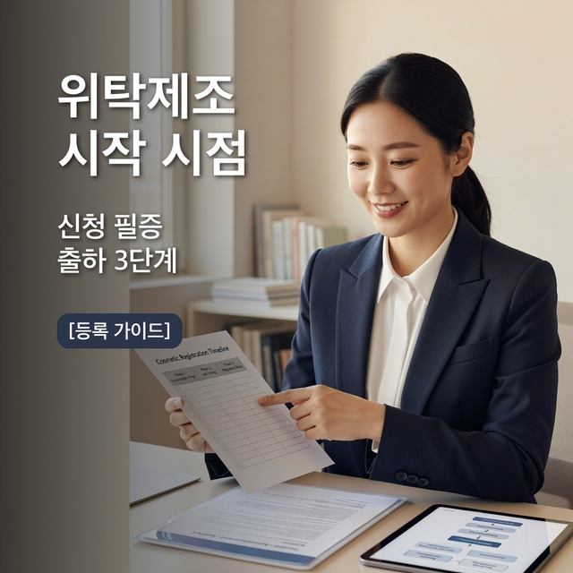 책판 등록 후 위탁제조 시작 시점 — 신청 필증 출하 3단계