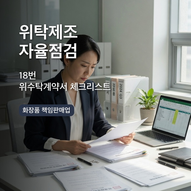위탁제조 화장품 자율점검 위수탁계약서 체크리스트