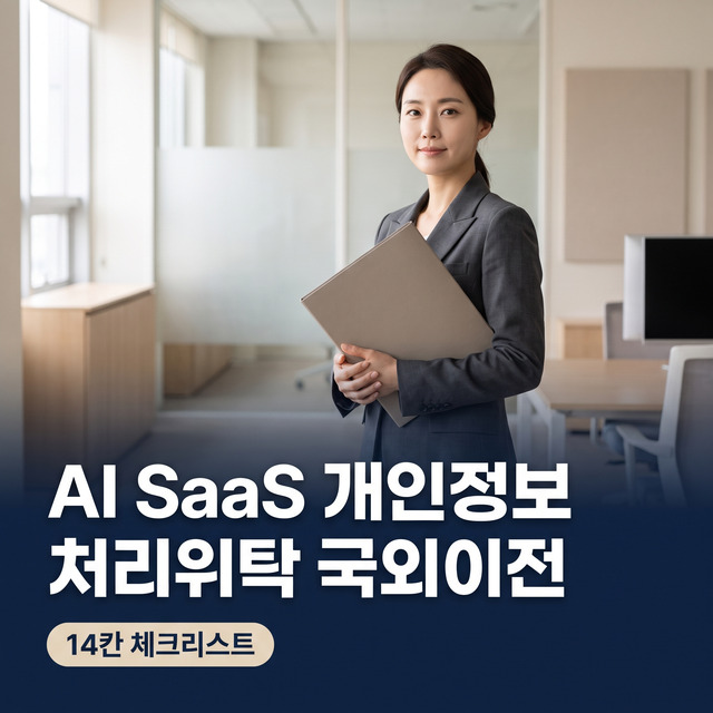 AI SaaS 개인정보 보호법 처리위탁 국외이전 출시 전 14칸 체크리스트