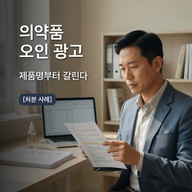 의약품 오인 광고 제품명 처분 사례