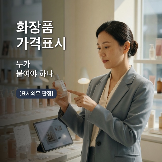 화장품 가격표시 표시의무자와 온라인·행사가 판정