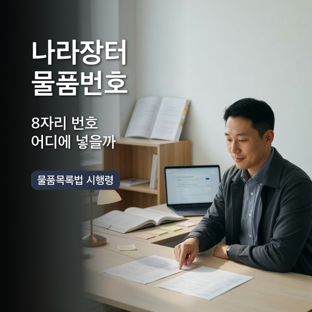 나라장터 물품 입찰 세부품명번호 등록
