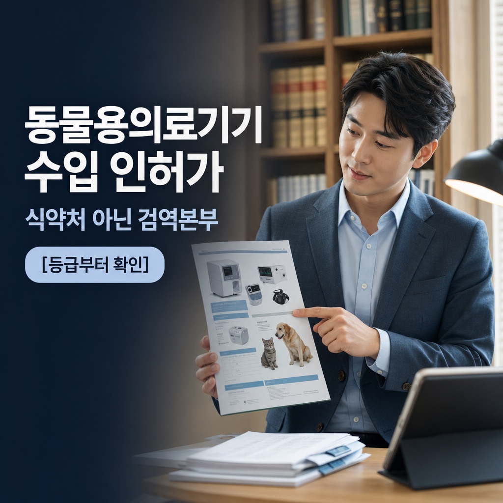 동물용의료기기 수입 인허가 검역본부 등급 트랙