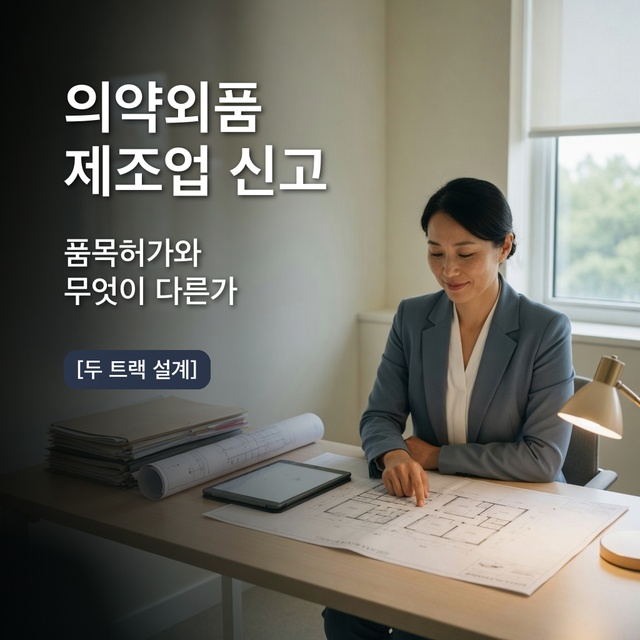 화장품 제조시설로 의약외품 제조업 신고를 할 때 보는 시설 갈음 요건