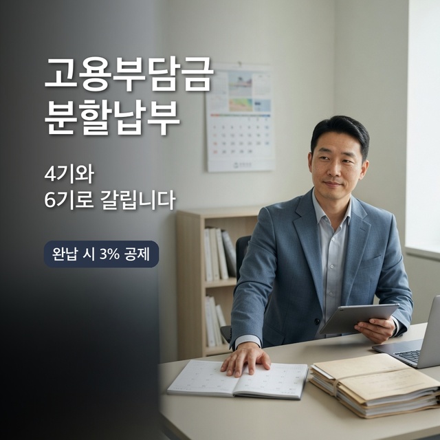 장애인 고용부담금 분할납부 4기와 6기 일정