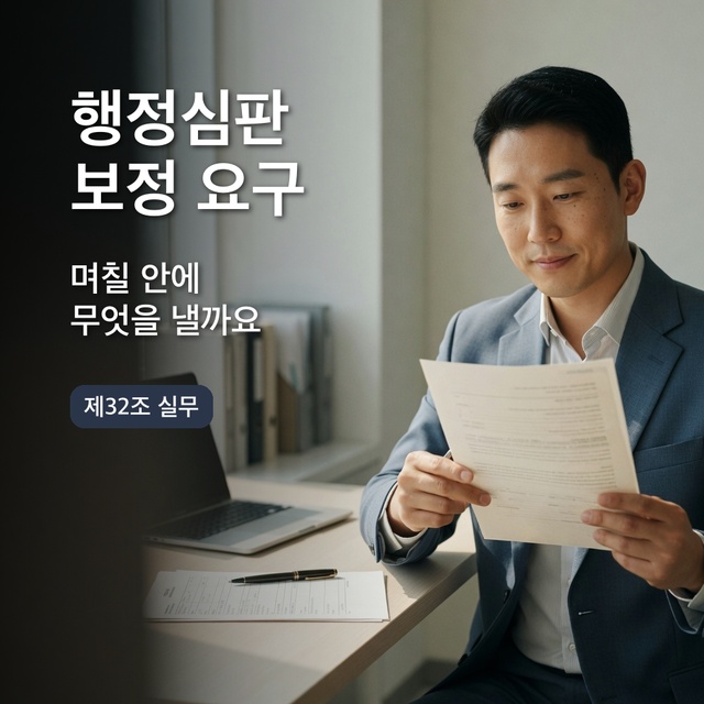 행정심판 보정 요구 대응 순서와 제출기간