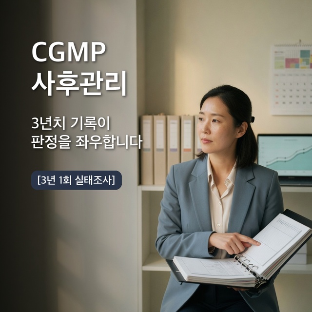 화장품 CGMP 사후관리 판정 취소와 기록 관리