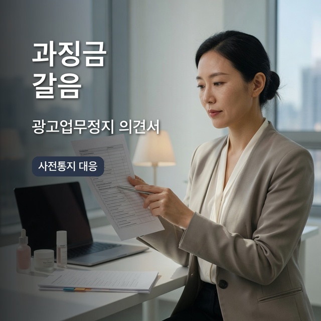 화장품 광고업무정지 과징금 갈음 의견서 핵심 정리