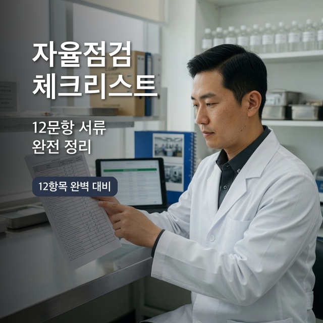 화장품 제조업 자율점검 12문항 CGMP 기준서 체크리스트