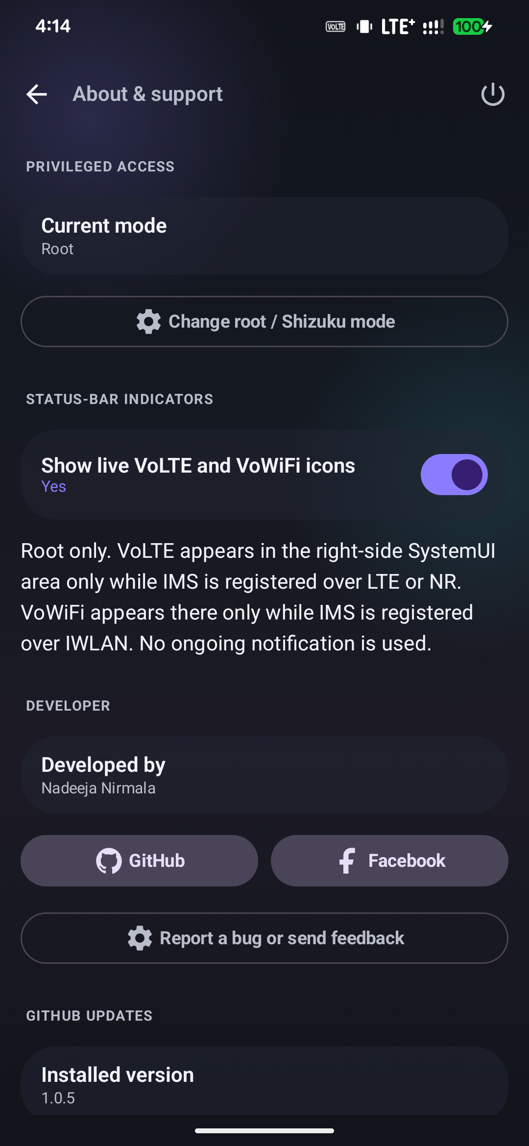 Pixel IMS 5G 1.0.5 status-bar indicator setting