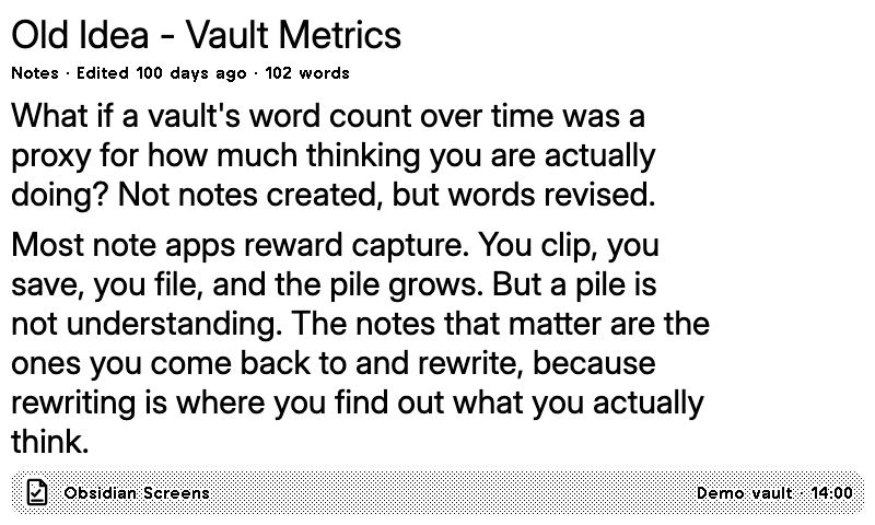 Resurfaced note
