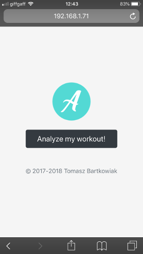 Analyzemyworkout app