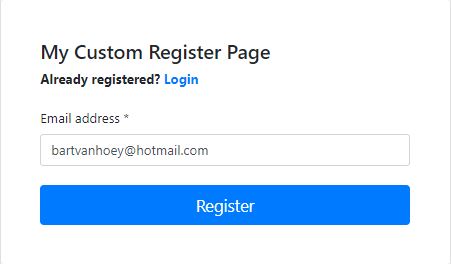 Custom Register Page