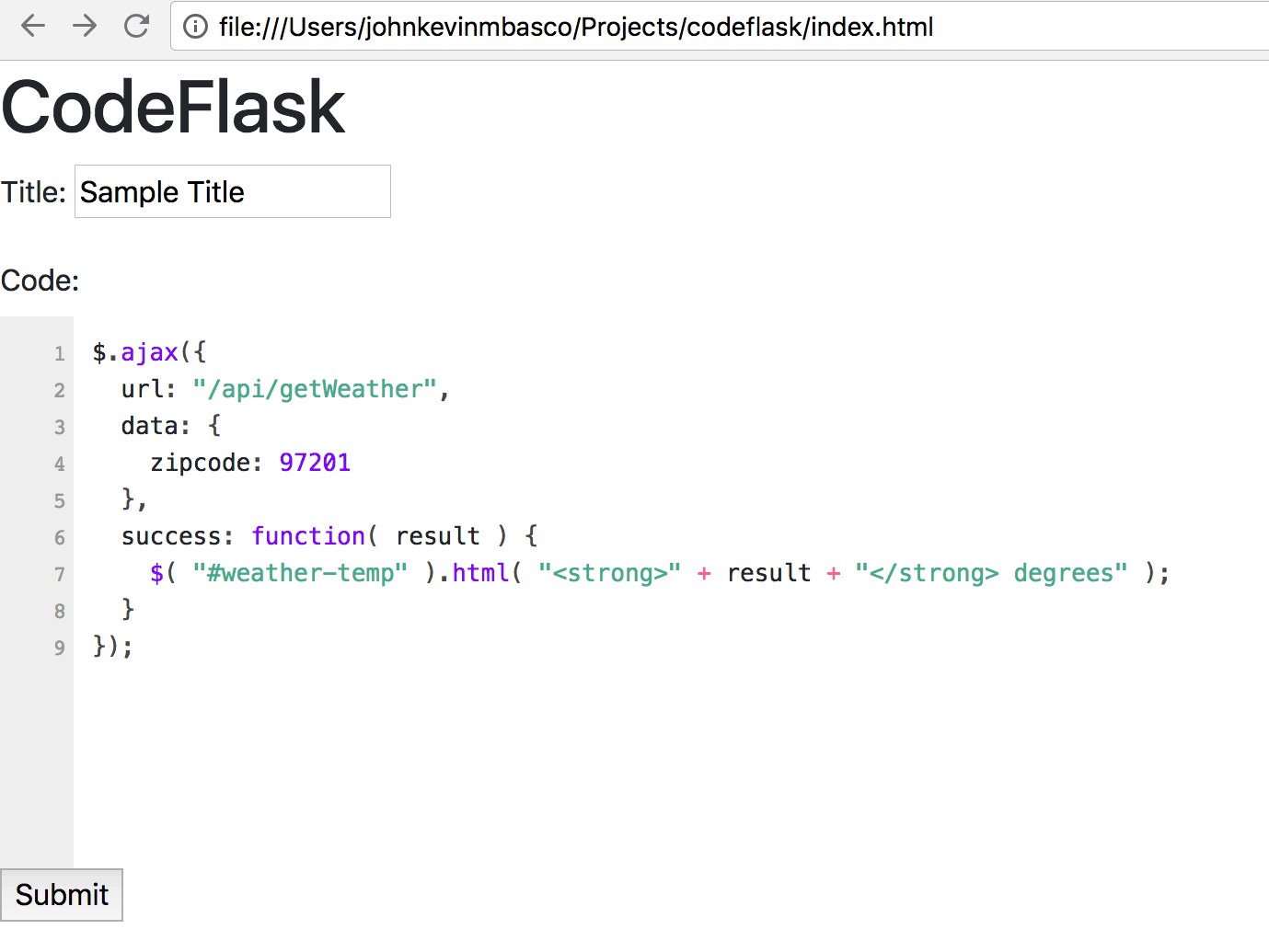 GitHub - johnnncodes/code_flask_demo