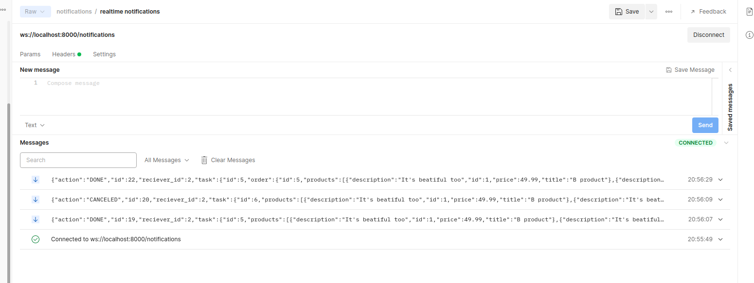 notification websocket