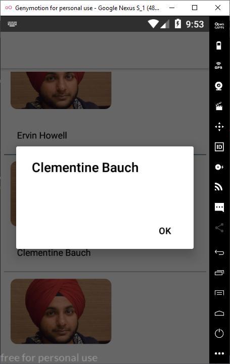 React Native List View - android - screenshot