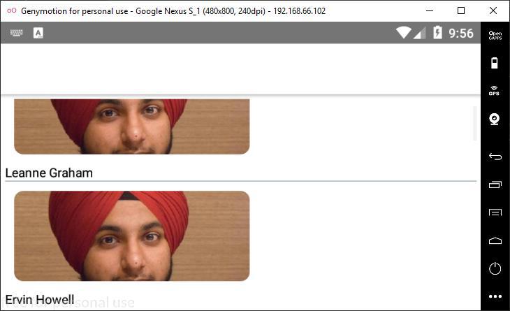 React Native List View - android - screenshot