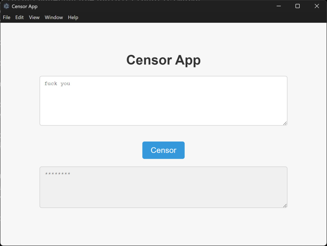 Electron Censor App
