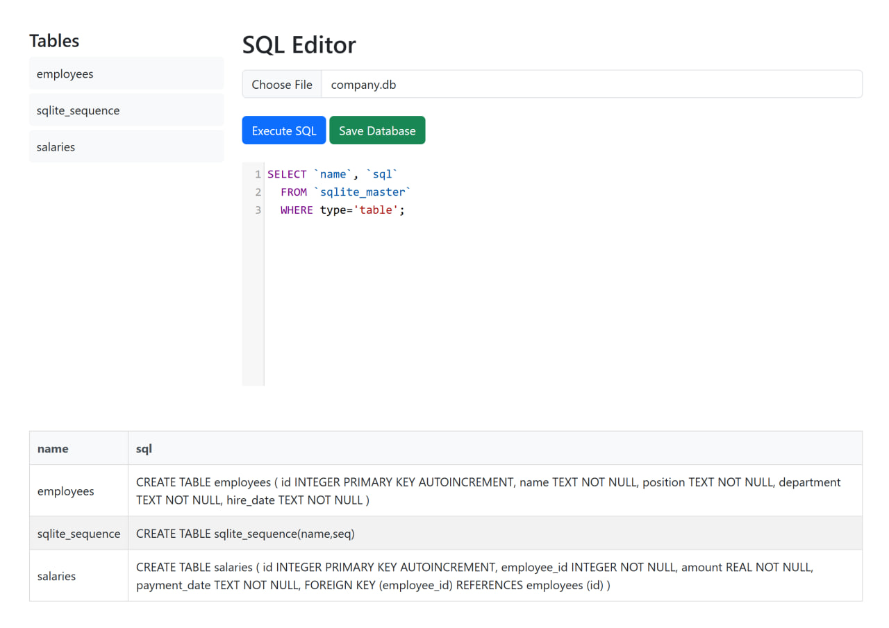 SQLite Browser