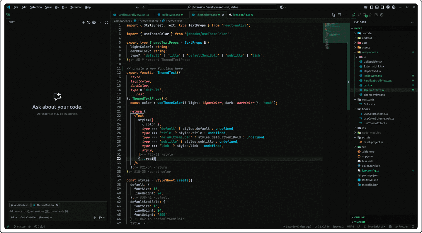 DARK Theme Screenshot