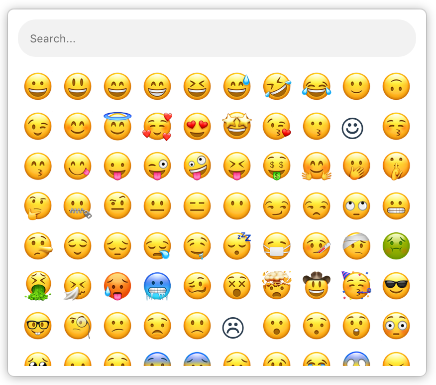 Vue Emoji Panel Screenshot